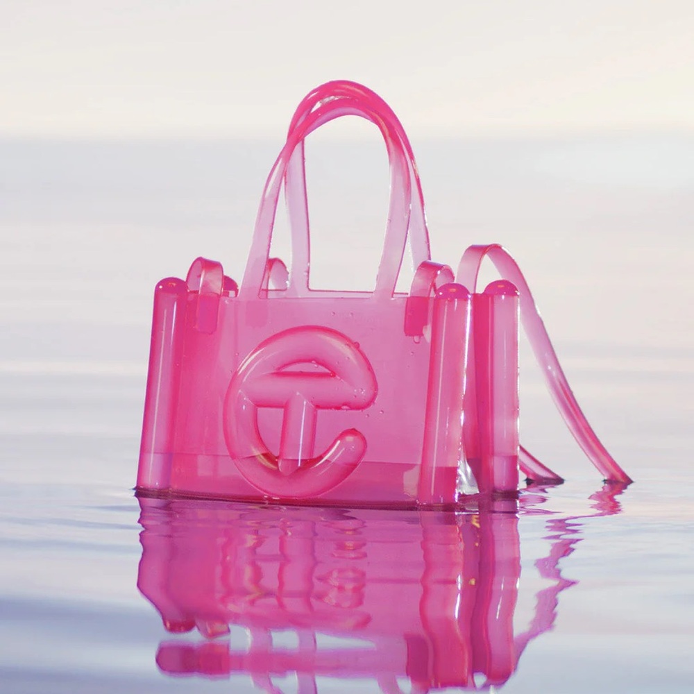 Telfar x Melissa mini pink jelly bag limited edition